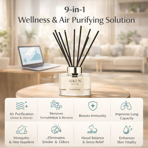 Aikun Natural <b>Reed</b> <b>Diffuser</b> Set Essential Oil Aromatherapy <b>Diffuser</b> for Home Fragrance Air Freshener Custom Private Label Supply - Product Image 4