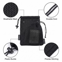Pochette en maille 3D Premium avec cordon de serrage polyvalente pour gestion des câbles et chargeurs de téléphone – Promotion personnalisable