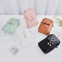Sac à main pour téléphone portable Gelory 2025, style sac à main pour femme, avec pompon en perles tressées, sac à bandoulière
