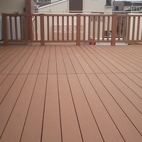 Planche de terrasse en WPC imperméable et antidérapante Huzhou XF-A020, matériau bois-plastique pour terrasse et balcon avec technique brossée