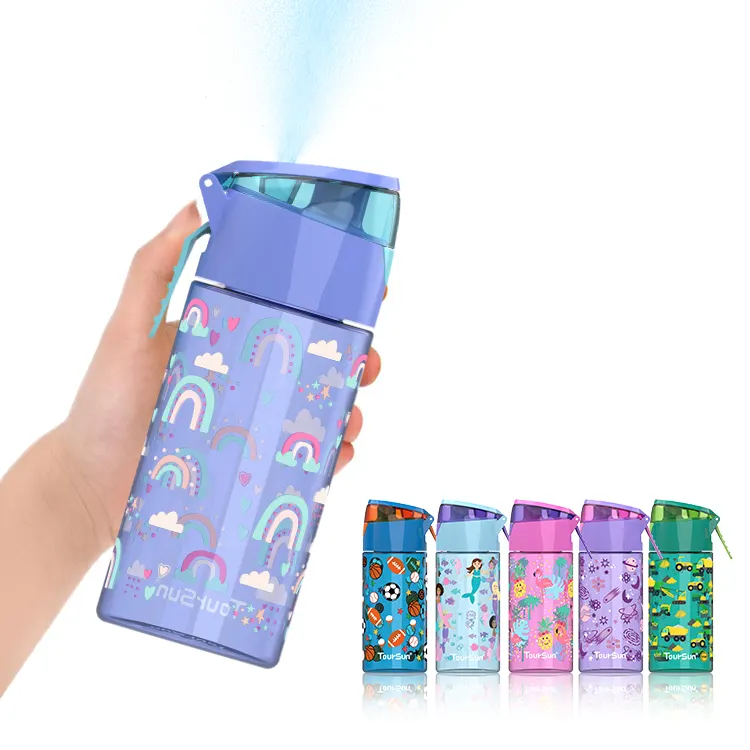 Plastic Bpa Gratis Drinken School School Mist Spray Waterfles Voor Kinderen Kinderen