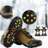 Pince à glace 5/8/10 dents pour chaussures Crampons à neige anti-dérapant crampons de randonnée pointes Traction Floes Stud Grip