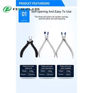 3321B Essential <b>Optics</b> <b>Instruments</b> Kit Rimless Glasses Repair Equipment with Pliers Screw Tools Lens Processing Repair Kit Set - Product Image 3