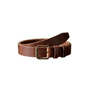 Ceinture décontractée en cuir de vachette avec boucle ardillon tête de mort en acier, motif floral imprimé par transfert thermique, imperméable, vintage, unisexe, 138 cm, 3,8 cm - Product Image 1