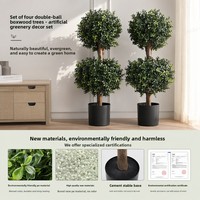 Meilleure vente transfrontalière : Bonsaï en buis artificiel pour décoration intérieure/extérieure, style nordique, inspiré d'Instagram, en PE