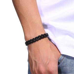 Perfect design Mens Simple 3-11mm Curb in acciaio inossidabile catena a maglia cubana bracciale moda hip hop uomo gioiello in acciaio inossidabile - Product Image 1