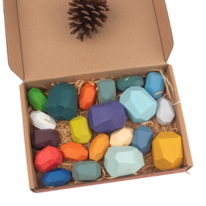 Blocs de construction <span class=keywords><strong>en</strong></span> <span class=keywords><strong>bois</strong></span> Montessori à empiler, pierres d'équilibre, 50 pièces <span class=keywords><strong>en</strong></span> couleurs <span class=keywords><strong>arc</strong></span>-<span class=keywords><strong>en</strong></span>-<span class=keywords><strong>ciel</strong></span>, pour les enfants de 2 à 4 ans, directement de l'usine - Product Image 1