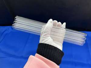 Großhandel anpassbare hochwertige klare Quarz-Rundglas-Reagenz gläser für Labor zwecke - Product Image 2