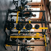 Rack de musculation avec poulie réglable à 20 positions, rack commercial Q235 PR-CR-C02 unisexe