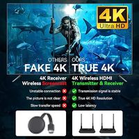 Émetteur et Récepteur HDMI Sans Fil HD 4K 5V2A 128M, Extenseur Audio Vidéo Dongle Point à Point Double Bande Wi-Fi pour Projecteur