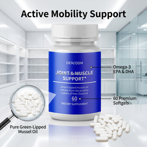 OEM Olio di Cozze dalle Labbra Verdi della Nuova Zelanda in Capsule Morbide, Etichetta Privata, <span class=keywords><strong>Integratore</strong></span> per <span class=keywords><strong>Articolazioni</strong></span> e Muscoli, Supplemento Alimentare - Product Image 1