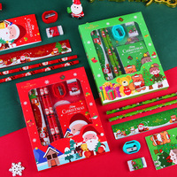 Kerstmis Draagbare 6-delige Set Basisschool Kantoorartikelen Cadeauset Kinderleercadeaus Prijzen Kleuterschool Gemaakt in China