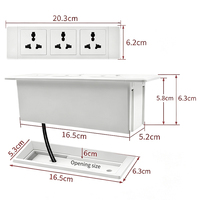Prise de bureau intégrée pour conférence, multiprise 16A 250V, normes UK/EU/US/AU/italiennes/brésiliennes
