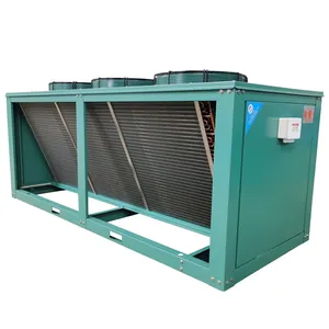 Industrial V Type Air Cooled Condenser Heat Exchange Refrigeration equipment for Condensing Unit air cooling fans