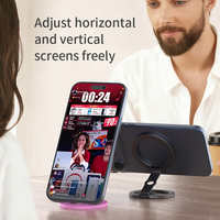 Support magnétique pliable en alliage de zinc avec trou fileté 1/4 pouce, idéal pour regarder des films ou des appels vidéo au lit dans la chambre.
