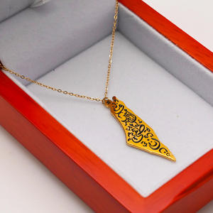 Collar de Acero Inoxidable con Caligrafía Árabe Islámica, Amuleto de Amor y Suerte 2026, Joyería de Moda al por Mayor, Nuevo para Mujer - Product Image 1