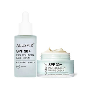 Oem SPF 30 + Suero de protección <span class=keywords><strong>solar</strong></span> a prueba de agua para la piel, antienvejecimiento, colágeno hidratante para la cara, suero de protección <span class=keywords><strong>solar</strong></span> <span class=keywords><strong>facial</strong></span>, conjunto de <span class=keywords><strong>crema</strong></span> hidratante - Product Image 1