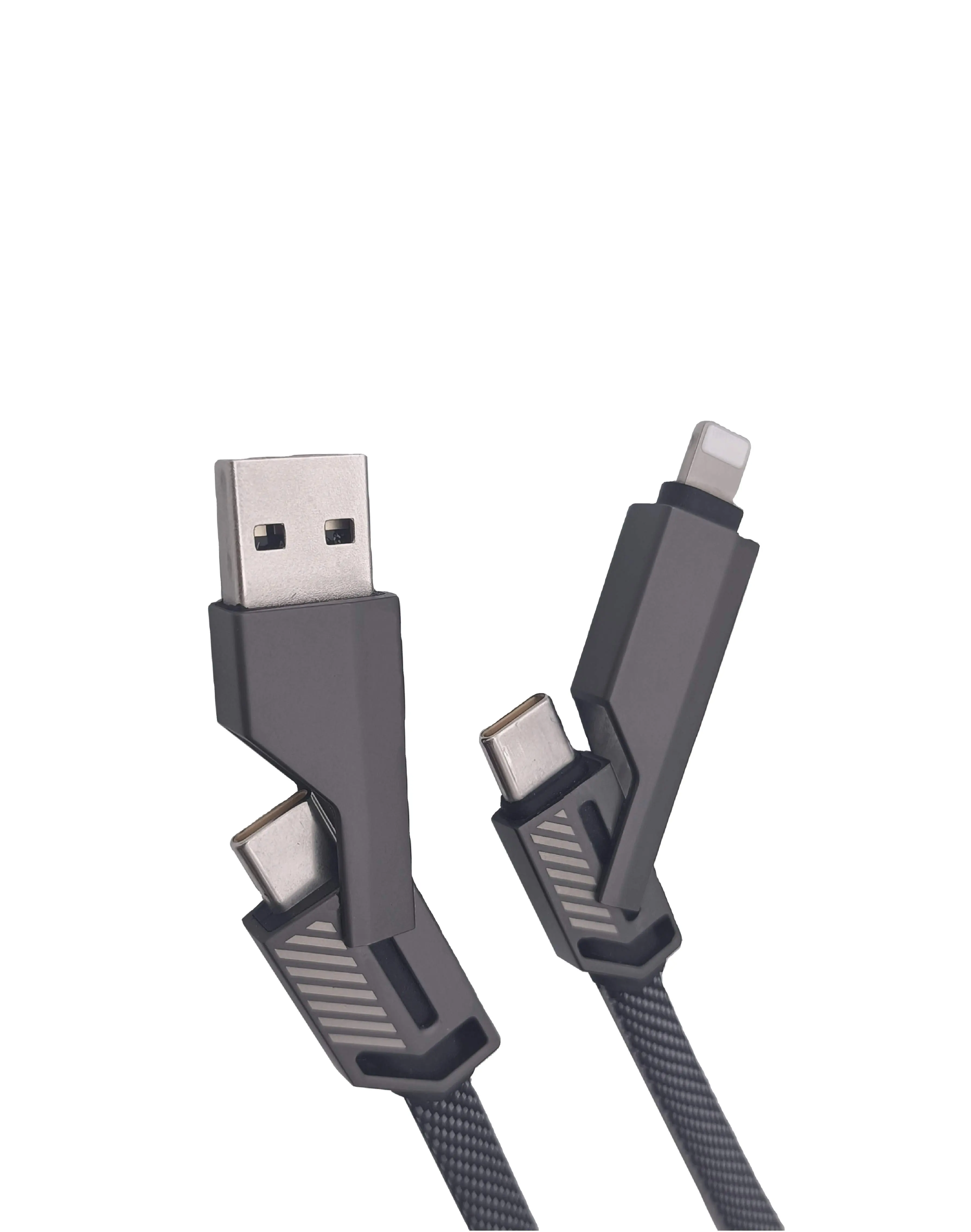 Hot bán 4 trong 1 đa sạc cáp USB A đến C Cáp Loại C để Loại C Cáp dữ liệu sạc nhanh