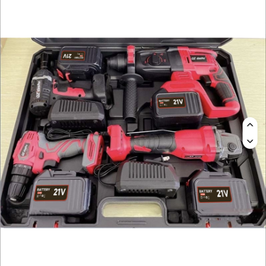 Wholesale OEM Lithium Brushless Motor Cordless Tool Set 5 Pcs Hammer Wrench Angle Drill Saw Aluminum Power Tools PL-5 High Torqu - Product Image 3