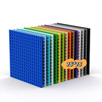 Plaque de base en briques de 16x16 points, 12,8x12,8 cm, double face, en plastique, pour affichage de pixel art MOC, jouet de modélisme DIY