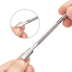 Stainless Steel <b>Nail</b> Cuticle Pusher Set Dual-End Flat Reusable Manicure & Pedicure <b>Tool</b> - Product Image 3
