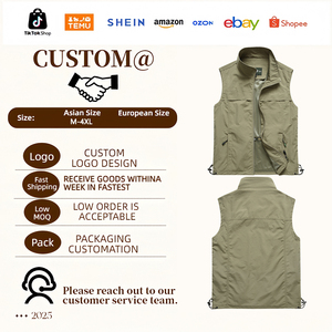Gilet souple léger pour homme <span class=keywords><strong>Veste</strong></span> <span class=keywords><strong>sans</strong></span> manches coupe-vent respirante zippée pour la course à pied et la randonnée Vêtements d'extérieur décontractés pour l'automne - Product Image 4