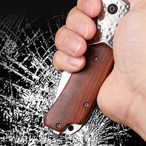 Cuchillo Plegable Táctico de Bolsillo, Hoja de Acero Inoxidable OEM, Mango de Madera, para Caza, Supervivencia, Camping, EDC - Product Image 5