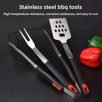 Vente d'usine ensemble d'outils de gril de barbecue en acier inoxydable accessoires de barbecue professionnels tourneur de fourche de barbecue en plein air et ensembles de pinces à aliments