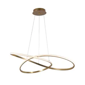 Современная линейная люстра в простом стиле для спальни, гостиной, Подвесная лампа, индивидуальная светодиодная люстра с изогнутой линией