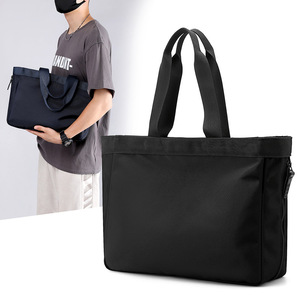 Sac pour ordinateur portable en nylon durable et hydrofuge 15,6 pouces, sacoche d'affaires légère et extensible, sac à bandoulière pour homme, sac pour ordinateur portable décontracté - Product Image 6