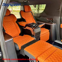 Cloison de séparation TV en cuir PU de luxe, personnalisée pour Vito W447 V Class Metris Sienna Hiace Escalade RS G008