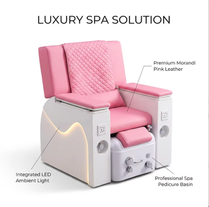 Sillón de Pedicura Eléctrico Ajustable de Lujo para Spa, Silla de Masaje de Pies sin Plomería, Silla de Baño de Pies para Salón de Uñas - Product Image 1