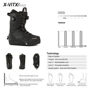 Ensemble <span class=keywords><strong>de</strong></span> snowboard X-VITX avec fixations et bottes noires - Product Image 3