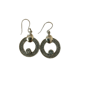 Pendientes de Topacio Azul Natural Hechos a Mano, Joyería de Plata de Ley 925, Venta al por Mayor, Pendientes Étnicos Bohemios de Moda para Mujer - Product Image 1