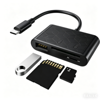Lector de tarjetas para teléfono móvil 3 en 1, lector de tarjetas para teléfono móvil tipo C, Android OTG, multifunción, TF/SD/U Disk