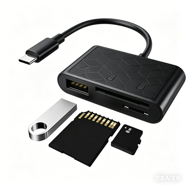 3-in-1 Mobile Phone Card Reader Mobile Phone Card Reader Type-C Android OTG Multi-Function TF/SD/U Disk