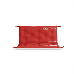 Ensemble de coussins de banc d'extérieur OXTUFS PIXDER, tissu Oxford rouge, taille standard, résistant à l'eau, matelassé, rectangulaire, toutes saisons - Product Image 1