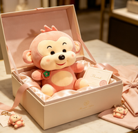 Boneka Plushie Monyet Lucu, Boneka Hewan Lembut untuk Hadiah Ulang Tahun Anak