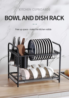 Égouttoir à vaisselle multicouche vertical en acier inoxydable 201 de qualité supérieure, non pliable, pour comptoir de cuisine moderne, organisateur de rangement de vaisselle