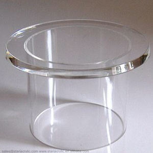 Tubo acrilico Piedistallo Acrilico Trasparente Tubo di <span class=keywords><strong>Cristallo</strong></span> Del Basamento Riser - Product Image 1