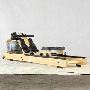 Water Resistance Wooden <b>Rower</b> Machine Great For Office Workers Spare Time Low Impact Full Body Aerobic Training Equipment - Product Image 4