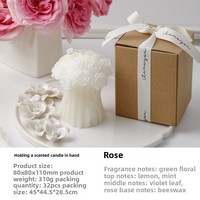Valentinstag 520 Geschenk Großhandel Handgemachte Duftkerze Souvenir Kreativ Geformter DIY Rosenstrauß Rauchfreie Atmosphäre