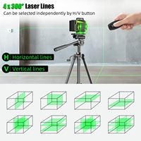 Niveau laser vert 4D 16 points en gros avec affichage numérique, résistant aux chutes, en alliage, pour extérieur, qualité industrielle, électronique