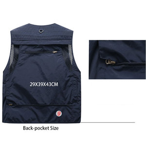 جديد جيوب تنفس شبكة التصوير الفوتوغرافي يطير/صياد صدرية رجالي الصيد في الهواء الطلق متعددة الجيب - Product Image 3