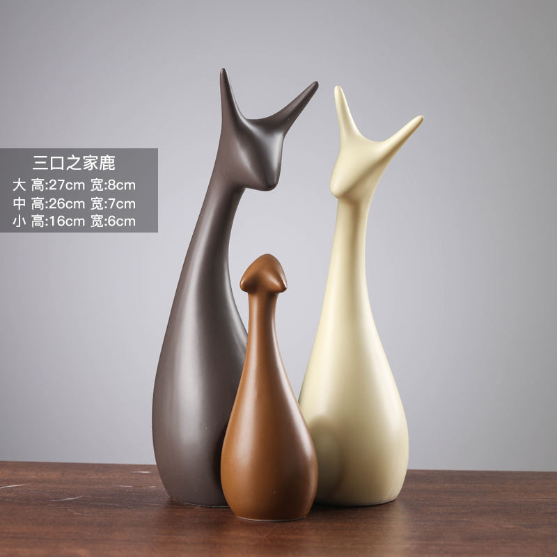 Three deer boys' khaki fawn [matte]