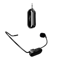 Microphone à ruban portable pour enseignants JK-F08, 87~108 MHz, sans fil, avec casque et connecteur micro USB, en plastique