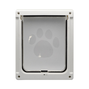 Porte carrée moderne en plastique pour animaux de compagnie, pour chiens et chats, conception de sécurité bidirectionnelle, accès durable pour les soins des animaux - Product Image 1