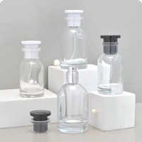 Flacons de parfum de luxe rechargeables en gros, à fond épais, uniques, 30 ml, 50 ml, avec emballage personnalisé et logo sur boîte