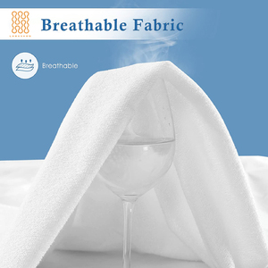 Protège-matelas Longshow Premium Soft 100% imperméable blanc, taille Twin, tissu en tissu éponge, antibactérien, toutes saisons - Product Image 3
