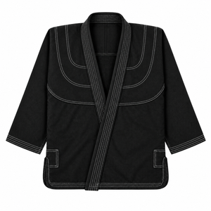 Kimono de Jiu-Jitsu Noir 100% Coton Unisexe Adulte Coupe Classique Durable Tenue Athlétique Vêtements de Sport Arts Martiaux - Product Image 1